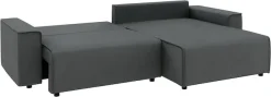 Home affaire Ecksofa »Chance, Recamiere beidseitig montierbar, Schlaffunktion, Breite 265 cm« in Struktur fein LINO, mit Schlaffunktion und Bettkasten