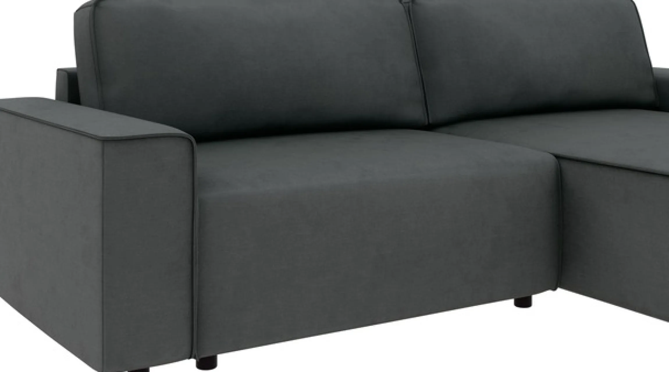 Home affaire Ecksofa »Chance, Recamiere beidseitig montierbar, Schlaffunktion, Breite 265 cm« in Struktur fein LINO, mit Schlaffunktion und Bettkasten