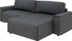 Home affaire Ecksofa »Chance, Recamiere beidseitig montierbar, Schlaffunktion, Breite 265 cm« in Struktur fein LINO, mit Schlaffunktion und Bettkasten