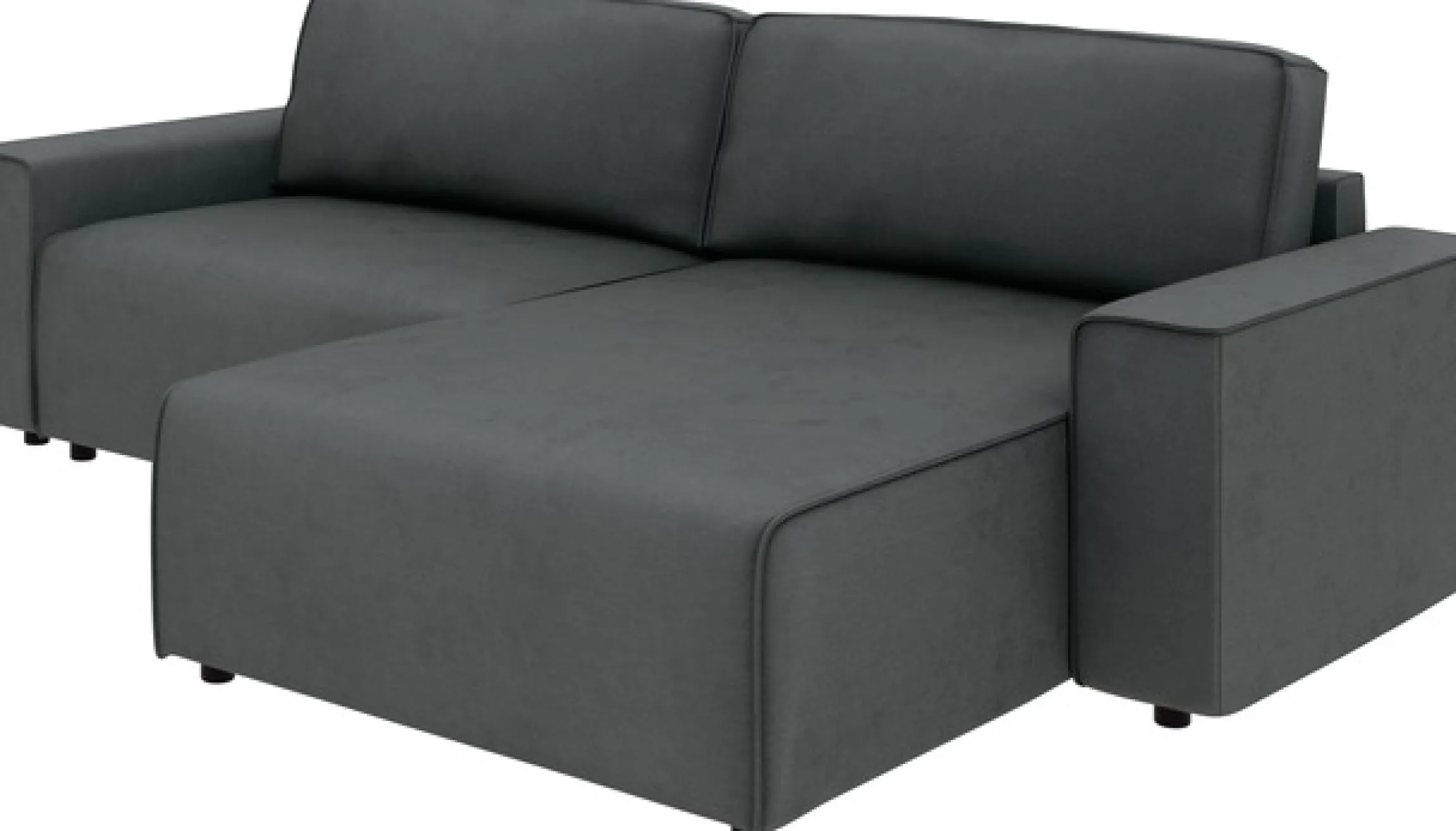 Home affaire Ecksofa »Chance, Recamiere beidseitig montierbar, Schlaffunktion, Breite 265 cm« in Struktur fein LINO, mit Schlaffunktion und Bettkasten