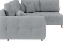 Home affaire Ecksofa »CHARRE L-Form mit Ottomane, Maße B/T/H: 231/161/81 cm« feine Steppung, lose Rücken- und Zierkissen, auch in Cord und Bouclé