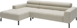 Home affaire Ecksofa »Claya, 258 cm breit, L-Form, Kopfteilverstellung« Moderne Steppung, weicher Polsteraufbau & saugroboterfreundliche Höhe