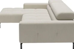 Home affaire Ecksofa »Claya, 258 cm breit, L-Form, Kopfteilverstellung« Moderne Steppung, weicher Polsteraufbau & saugroboterfreundliche Höhe