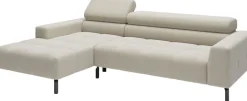 Home affaire Ecksofa »Claya, 258 cm breit, L-Form, Kopfteilverstellung« Moderne Steppung, weicher Polsteraufbau & saugroboterfreundliche Höhe