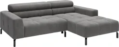 Home affaire Ecksofa »Claya, 223 cm breit, L-Form, Kopfteilverstellung« Moderne Steppung, weicher Polsteraufbau & saugroboterfreundliche Höhe