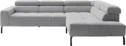 Home affaire Ecksofa »Claya Move, L-Form, Kopf- & Rückenverstellung, Breite 282 cm« Moderne Steppung, weicher Polsteraufbau & saugroboterfreundliche Höhe