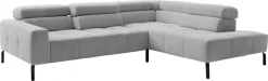Home affaire Ecksofa »Claya Move, L-Form, Kopf- & Rückenverstellung, Breite 282 cm« Moderne Steppung, weicher Polsteraufbau & saugroboterfreundliche Höhe