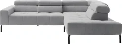 Home affaire Ecksofa »Claya Move, L-Form, Kopf- & Rückenverstellung, Breite 282 cm« Moderne Steppung, weicher Polsteraufbau & saugroboterfreundliche Höhe