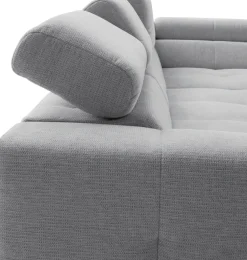 Home affaire Ecksofa »Claya Move, L-Form, Kopf- & Rückenverstellung, Breite 282 cm« Moderne Steppung, weicher Polsteraufbau & saugroboterfreundliche Höhe