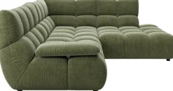 Home affaire Ecksofa »Cozy Bubble, mit klappbarer Armlehne, Breite 289 cm« mit eleganter Steppung, Rundumbezug & weicher Polsterung