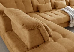 Home affaire Ecksofa »Delphino, Multifunktionen, 358 x 216 cm, modern & bequem« Microfaser, L-Form, Bettfunktion, Nierenkissen, Verstellungen