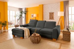 Home affaire Ecksofa »Dundee L-Form« wahlweise mit Kopfteilverstellung und zusätzlich mit Schlaffunktion