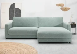 Home affaire Ecksofa »Ecksofa Jiro, L-Form, große Sitztiefe, Breite 265 cm« lose Sitz- & Rückenkissen, weicher Polsteraufbau, komfortabel & modern