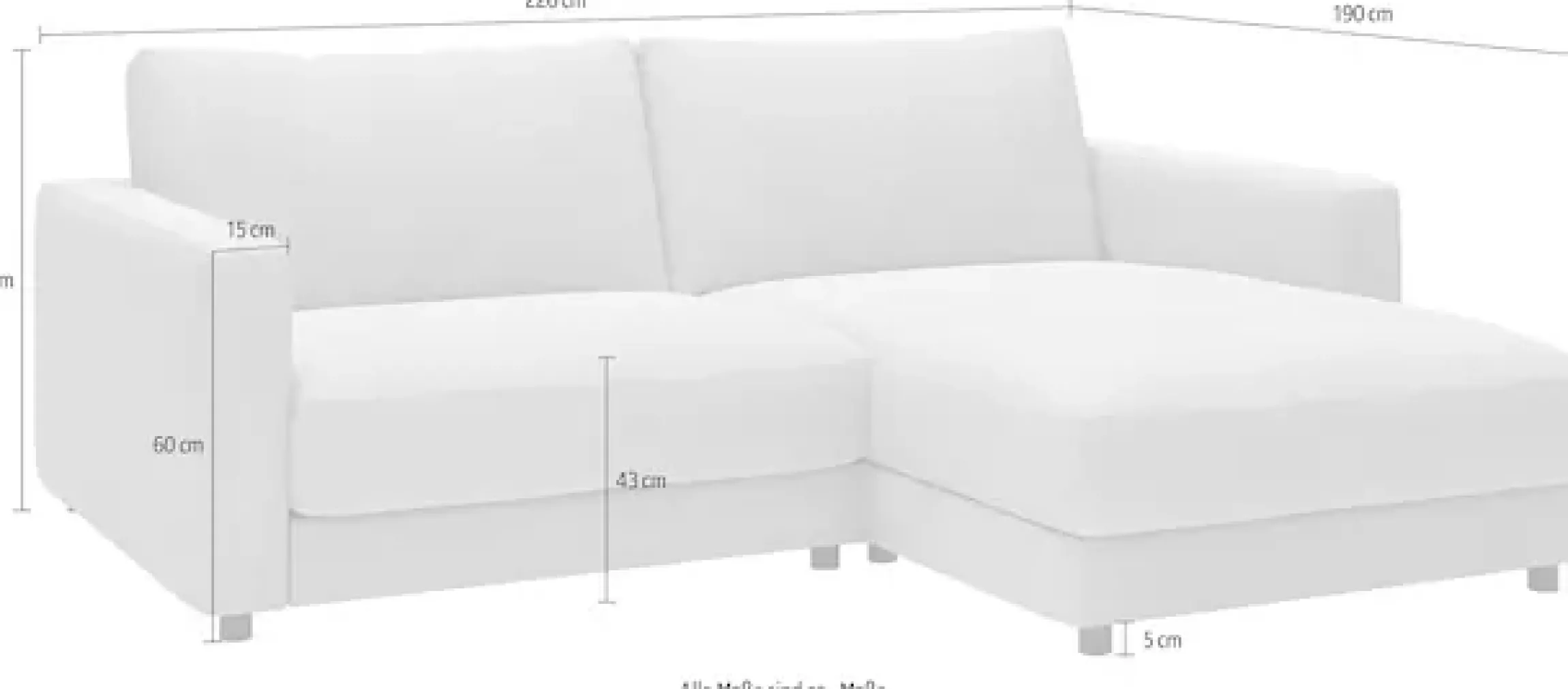 Home affaire Ecksofa »Ecksofa Jiro, L-Form, große Sitztiefe, Breite 226 cm« lose Sitz- & Rückenkissen, weicher Polsteraufbau, komfortabel & modern