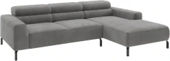 Home affaire Ecksofa »Ecksofa, L-Form,incl. Kopfteilverstellung, Breite 258 cm« wahlweise elektrische Sitztiefenverstellung