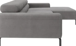 Home affaire Ecksofa »Ecksofa, L-Form,incl. Kopfteilverstellung, Breite 258 cm« wahlweise elektrische Sitztiefenverstellung