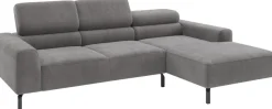 Home affaire Ecksofa »Ecksofa, L-Form,incl. Kopfteilverstellung, Breite 258 cm« wahlweise elektrische Sitztiefenverstellung