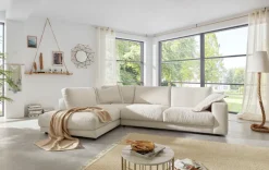 Home affaire Ecksofa »Enisa XXLB/T/H: 325/224/85 cm L-Form« Kuschelig, gemütlich, in 5 Farben, Bezug in Cord, mit 2 Zierkissen
