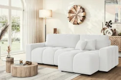 Home affaire Ecksofa »FELICI, Schlafsofa 233cm, L-Form mit Recamiere beidseitig montierbar« Designsofa mit Bettfunktion und Bettkasten, Maße B/T/H: 233/142/88 cm