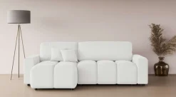 Home affaire Ecksofa »FELICI, Schlafsofa 233cm, L-Form mit Recamiere beidseitig montierbar« Designsofa mit Bettfunktion und Bettkasten, Maße B/T/H: 233/142/88 cm