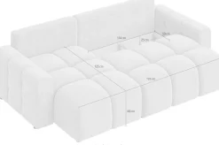 Home affaire Ecksofa »FELICI, Schlafsofa 233cm, L-Form mit Recamiere beidseitig montierbar« Designsofa mit Bettfunktion und Bettkasten, Maße B/T/H: 233/142/88 cm