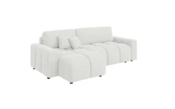 Home affaire Ecksofa »FELICI, Schlafsofa 233cm, L-Form mit Recamiere beidseitig montierbar« Designsofa mit Bettfunktion und Bettkasten, Maße B/T/H: 233/142/88 cm