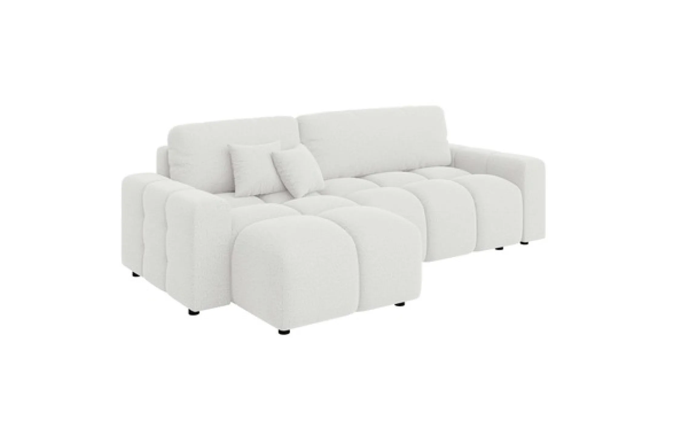 Home affaire Ecksofa »FELICI, Schlafsofa 233cm, L-Form mit Recamiere beidseitig montierbar« Designsofa mit Bettfunktion und Bettkasten, Maße B/T/H: 233/142/88 cm