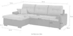 Home affaire Ecksofa »Föhr L-Form« wahlweise mit Bettfunktion