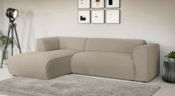 Home affaire Ecksofa »GENTON L-Form (257 cm), zeitlos & stilvolles Design,« Aufwendig gepolstert, in Cord, Chenille und Struktur