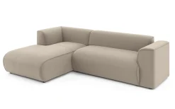 Home affaire Ecksofa »GENTON L-Form (257 cm), zeitlos & stilvolles Design,« Aufwendig gepolstert, in Cord, Chenille und Struktur