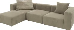 Home affaire Ecksofa »Gerrid L-Form« Cord-Bezug, Modulsofa, bestehend aus Eck- und Mittelelement + Hocker