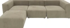 Home affaire Ecksofa »Gerrid L-Form« Cord-Bezug, Modulsofa, bestehend aus Eck- und Mittelelement + Hocker
