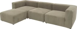 Home affaire Ecksofa »Gerrid L-Form« Cord-Bezug, Modulsofa, bestehend aus Eck- und Mittelelement + Hocker