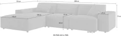 Home affaire Ecksofa »Glimminge auch in Breitcord, Feincord, Bouclé + Easy care-Bezug« L-Form, Breite 294, Zierkissen