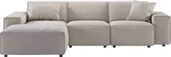 Home affaire Ecksofa »Glimminge L-Formauch in Breitcord, Feincord + Easy care-Bezug,« Breite 264,Zierkissen