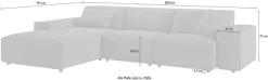 Home affaire Ecksofa »Glimminge L-Formauch in Breitcord, Feincord + Easy care-Bezug,« Breite 264,Zierkissen