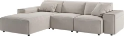 Home affaire Ecksofa »Glimminge L-Formauch in Breitcord, Feincord + Easy care-Bezug,« Breite 264,Zierkissen