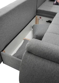 Home affaire Ecksofa »Imola elegant, Breite 270cm, moderne Sitzsteppung, bequem, L-Form« auch mit Bettfunktion und Bettkasten