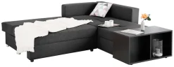 Home affaire Ecksofa »Italia L-Form, B: 217 cm, Schlaffunktion, Bettkasten« Federkern, frei stellbar, mit Zierkissen, Gästebettfunktion