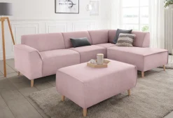 Home affaire Ecksofa »Janek Scandic Design, elegant und zeitlos, L-Form« mit Federkern und Keder in scandinavischem Design