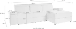 Home affaire Ecksofa »Kilado, L-Form,« mit Relaxfunktion, verstellbarer Armlehne, Kopfteilverstellung