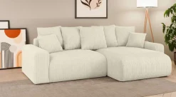 Home affaire Ecksofa »LAKESIDE klein mit Bettfunktion und Bettkasten, B/T/H 235/142/84 cm« L-Form, Recamiere beidseitig montierbar, mit Wellenunterfederung