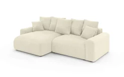 Home affaire Ecksofa »LAKESIDE klein mit Bettfunktion und Bettkasten, B/T/H 235/142/84 cm« L-Form, Recamiere beidseitig montierbar, mit Wellenunterfederung