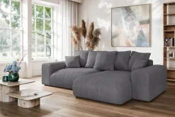 Home affaire Ecksofa »LAKESIDE mit Bettfunktion und Bettkasten, B/T/H 257/166/84 cm« L-Form, Recamiere beidseitig montierbar, mit Wellenunterfederung