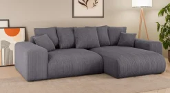 Home affaire Ecksofa »LAKESIDE mit Bettfunktion und Bettkasten, B/T/H 257/166/84 cm« L-Form, Recamiere beidseitig montierbar, mit Wellenunterfederung