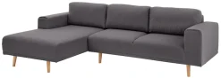 Home affaire Ecksofa »Lasse L-Form« im scandinavischen Stil mit Holzfüßen