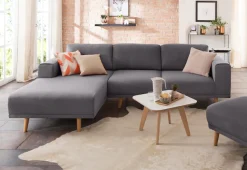 Home affaire Ecksofa »Lasse L-Form« im scandinavischen Stil mit Holzfüßen