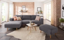 Home affaire Ecksofa »Lasse L-Form« im scandinavischen Stil mit Holzfüßen