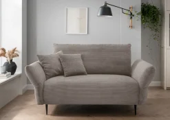 Home affaire Ecksofa »Lazio modern und bequem, schmale Armlehnen, tolle Detailverarbeitung« zwei verschiedene Fußfarben wählbar
