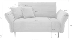 Home affaire Ecksofa »Lazio modern und bequem, schmale Armlehnen, tolle Detailverarbeitung« zwei verschiedene Fußfarben wählbar